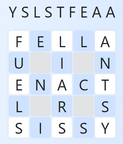 AcrossWords gameplay example